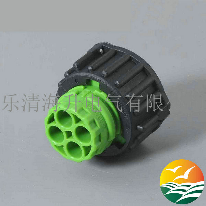 2孔绿色连接器接插件3-1813099-3