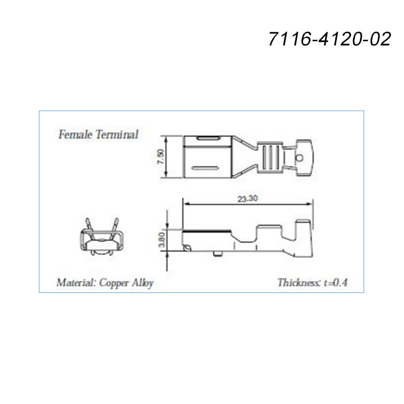 供应7116-4120-02 yazaki接插件 汽车连接器