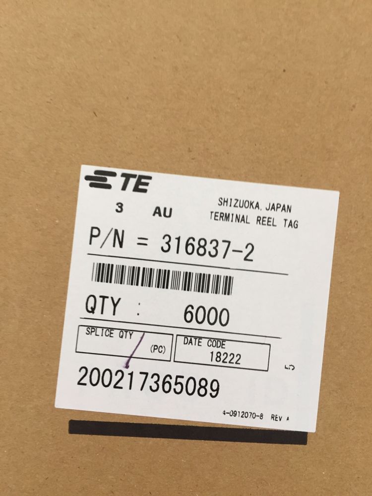 供应316837-2 泰科TE接插件 汽车连接器
