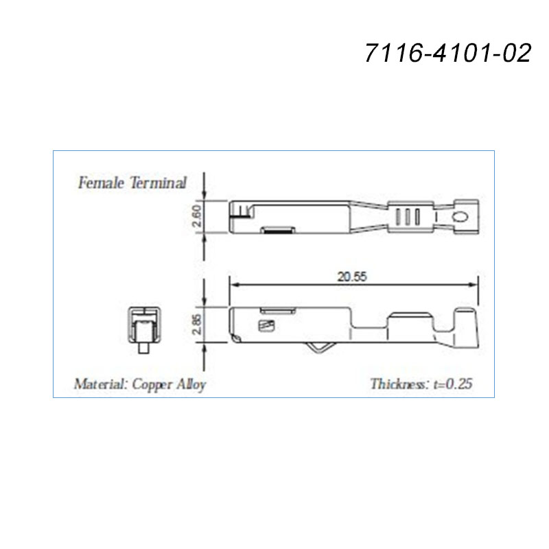 供应7116-4101-02yazaki接插件 汽车连接器