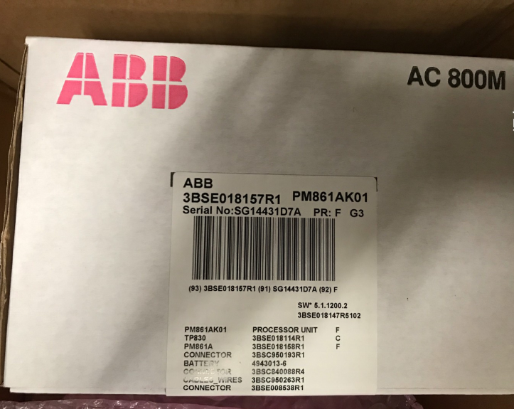 ABB控制器单元AC800M  PM861AK01 3BSE018157R1 3BSE018147R5102