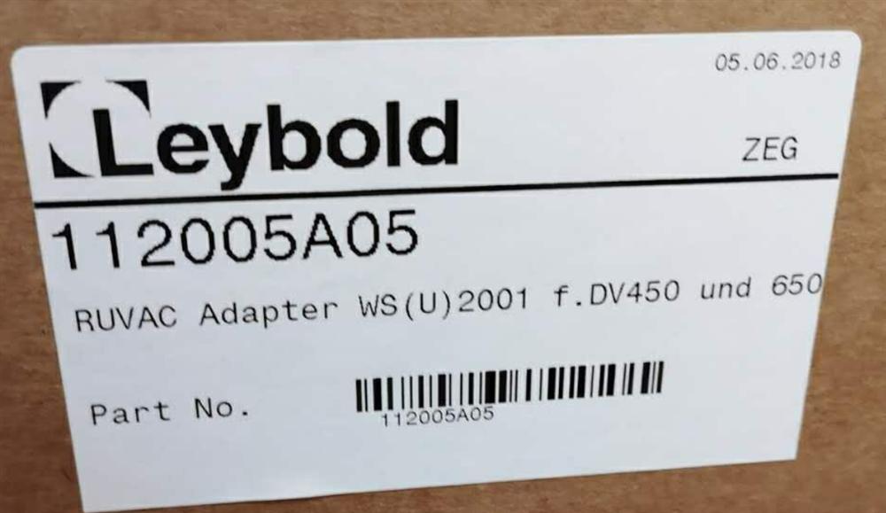 Leybold 112005A05 RUVAC Adapter WS(U)2001 f.DV450 und 650ת