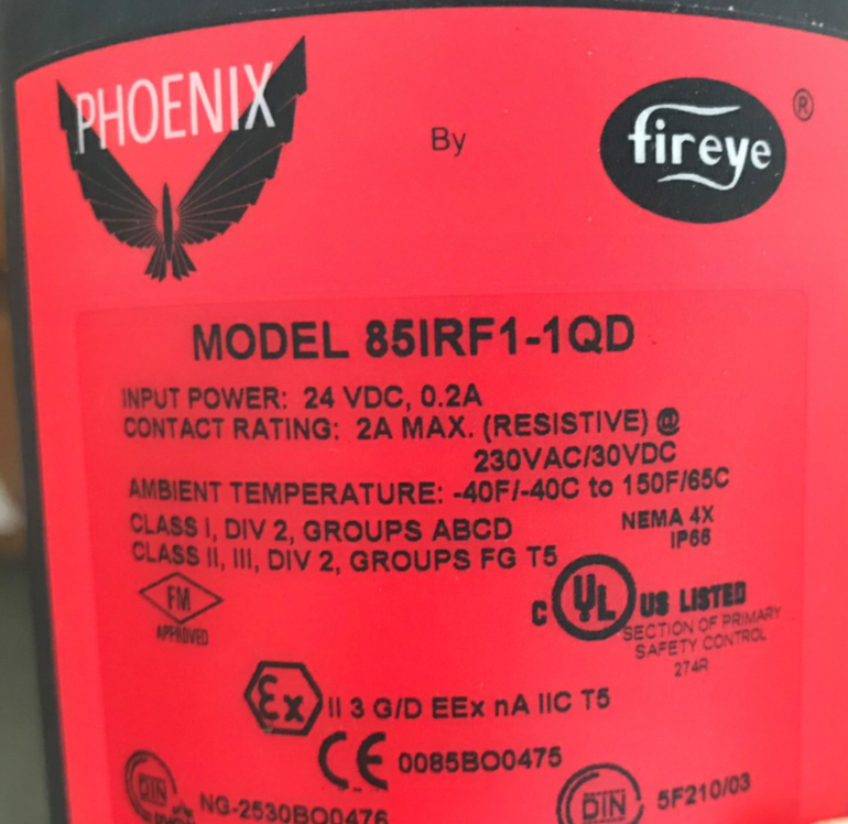 美国FIREYE火检探头传感器85IRF1-1QD