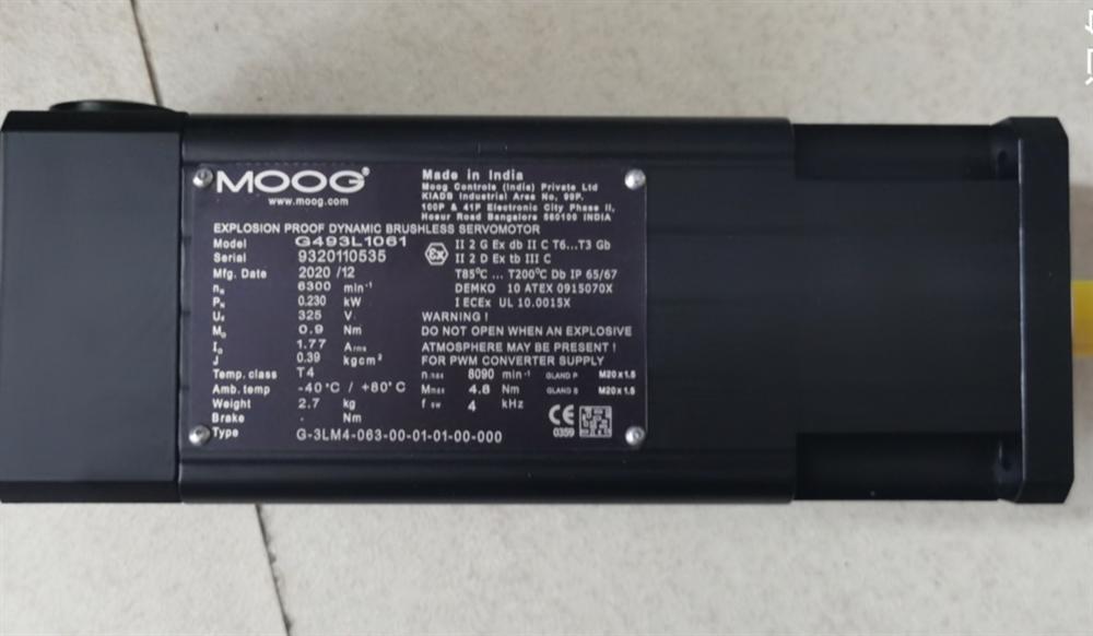 美国穆格MOOG防爆动态无刷交流伺服电机G-3LM4-063  G493L1061