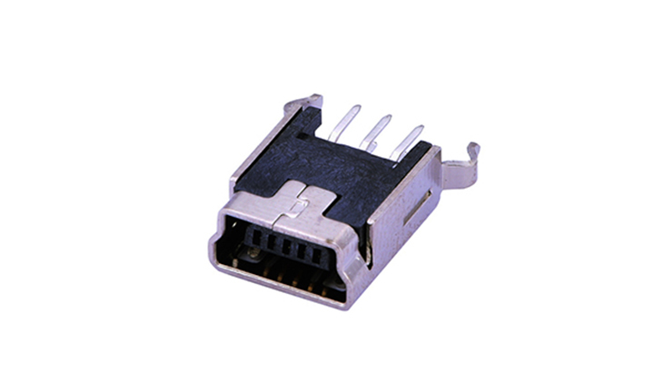 FUS110 Mini180°插件 5触点母座 USB连接器