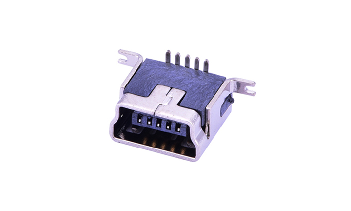 FUS128 Mini 立贴 5触点 母座 USB连接器