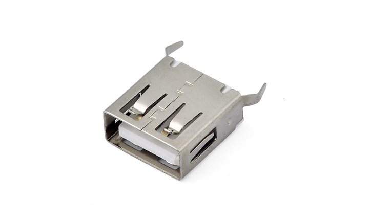 FUS263 A型 180°插件 母座 USB�B接器