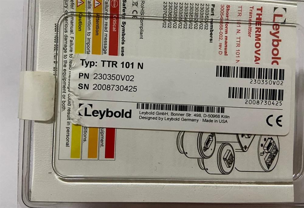 Leybold莱宝TTR101N 230350v02皮拉尼真空计2008730425  D-50968