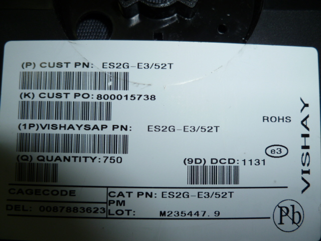 厂家热销ES2G  SMB(DO-214AA)高速二极管