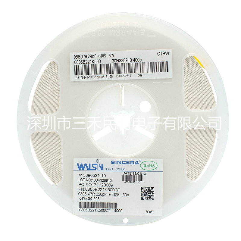 0805B104K201CT陶瓷电容器100NF 200V X7R
