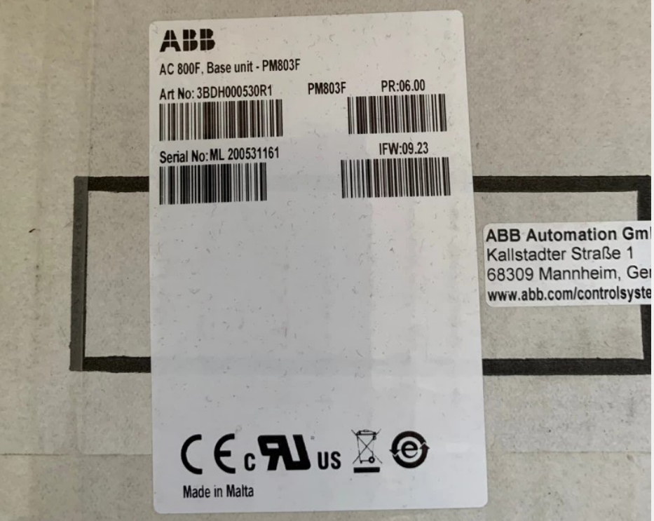 ABB DCS AC800F控制器PM803F 3BDH000002R1  ML200531161  68309