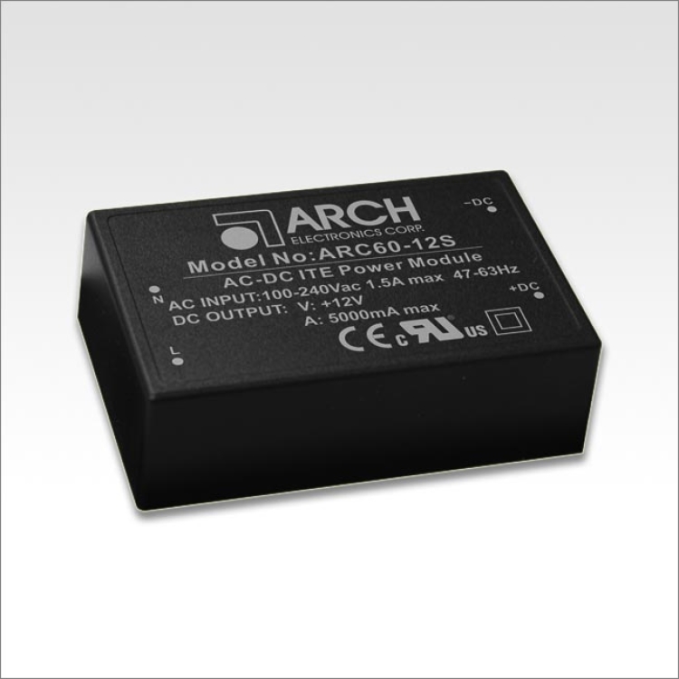 ARCH AC/DC模块电源60W系列ARC60-12S ARC60-24S ARC60-15S
