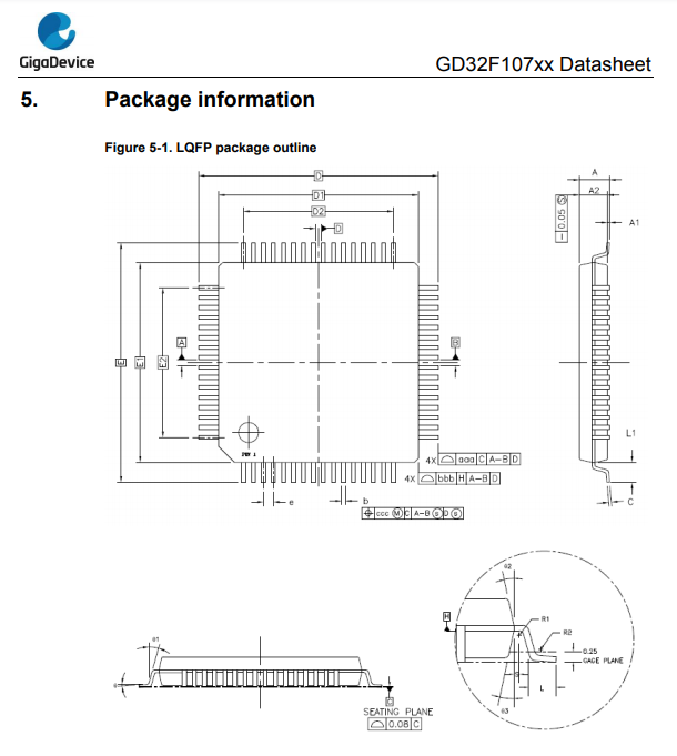 供应GD32F107RCT6-32位单片机-GD