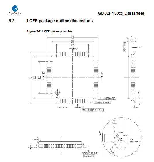 供应GD32F150C6T6-32位单片机-GD