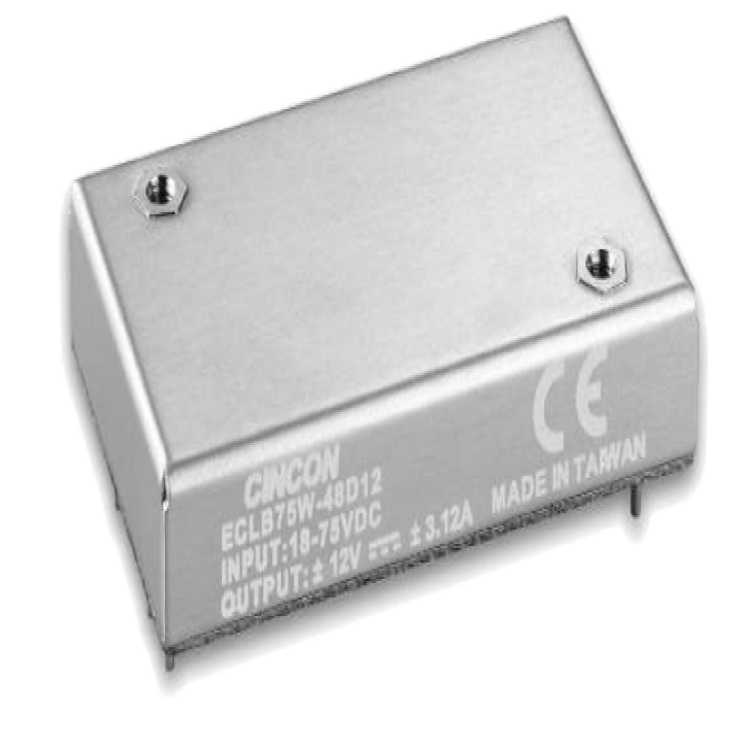 CINCON推出ECLB75W系列模块电源ECLB75W-24S05 ECLB75W-24S12