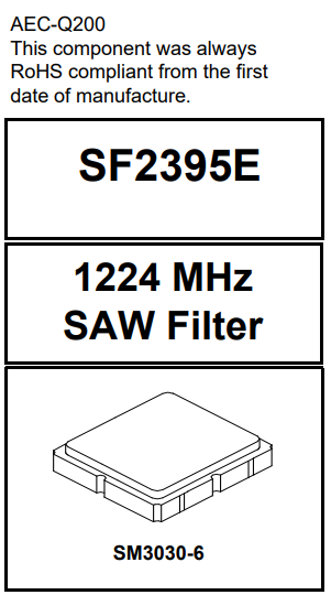 ӦRFMi/Murata˲SAW RF/IF Filters SF2395E GPSλģ 