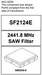 RFMi/Murata声表滤波器SAW RF/IF Filters SF2124E GPS 北斗定位模块 天线