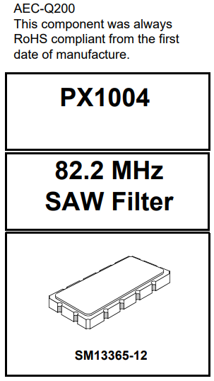 RFMiźŵ˲PX1004  86.85 MHz SAW Filter TDMA