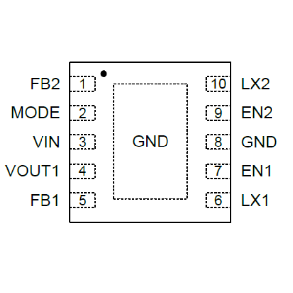 SY8092ADBC双输出，1A，2.5~5.5V输入稳压器