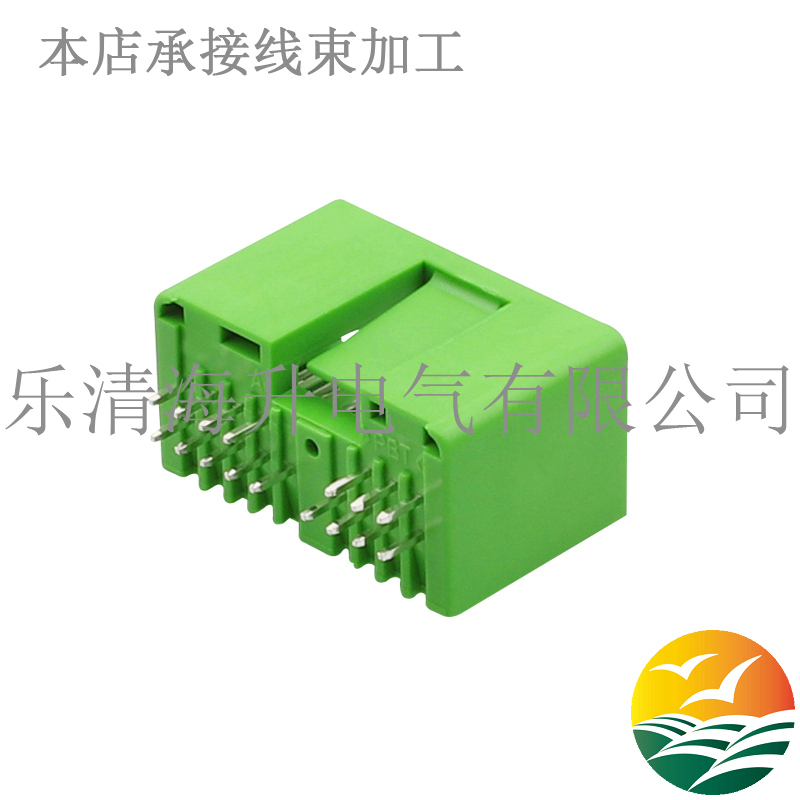 直针绿色PCB针座IL-AG5-16P-D3T2