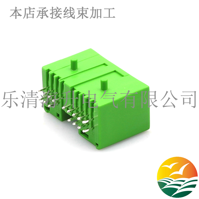 直針綠色PCB針座IL-AG5-16P-D3T2