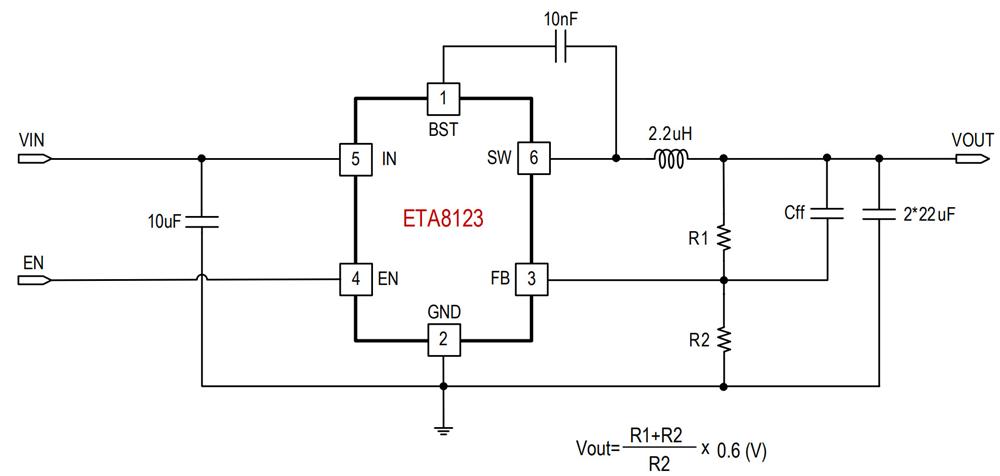 供应ETA8123S2G-18V 3A高效同步降压变频器