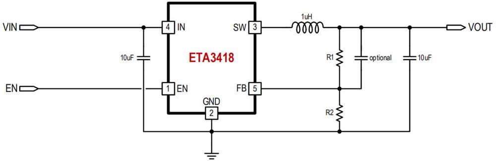 供应ETA3418S2F-3MHz降压转换器