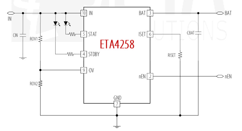 供应ETA4258D3K-1.2A/40V全集成线性充电器