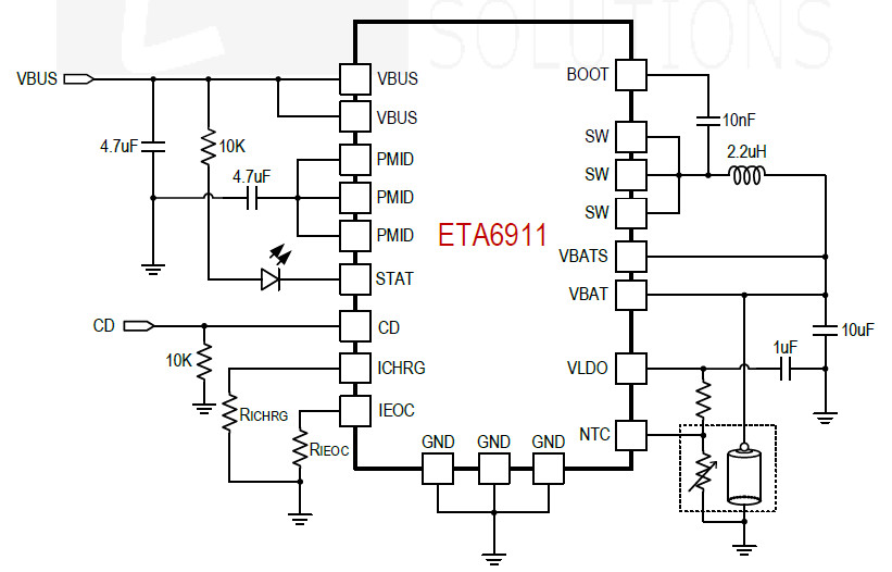 供应ETA6911Q4Y-12V/4A锂电池充电器