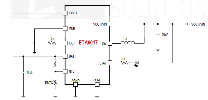 供应ETA6017Q3Q-线性充电器一体化解决方案