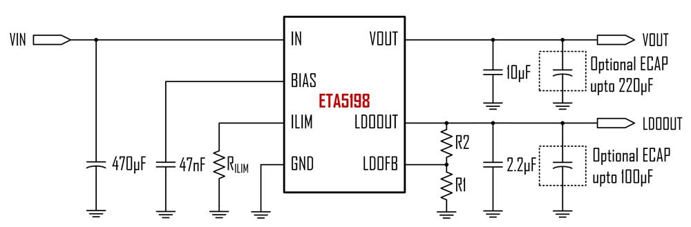 供应ETA5198E8A-输出可调线性稳压器