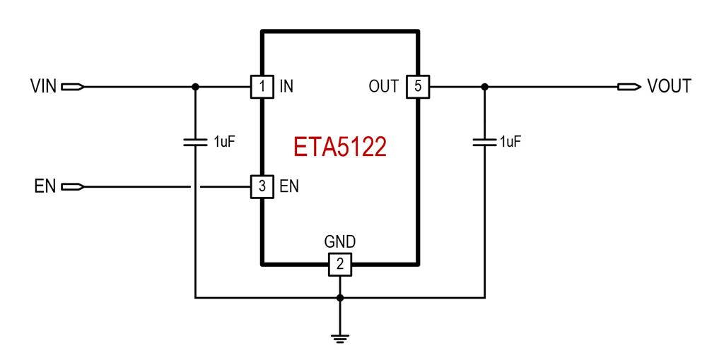 供应ETA5122V250DS8F-低功率线性稳压器