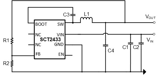 SCT2433STER-低静态电流同步降压DCDC转换器