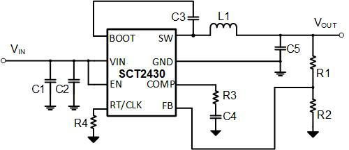 SCT2430STER低静态电流同步降压DCDC转换器