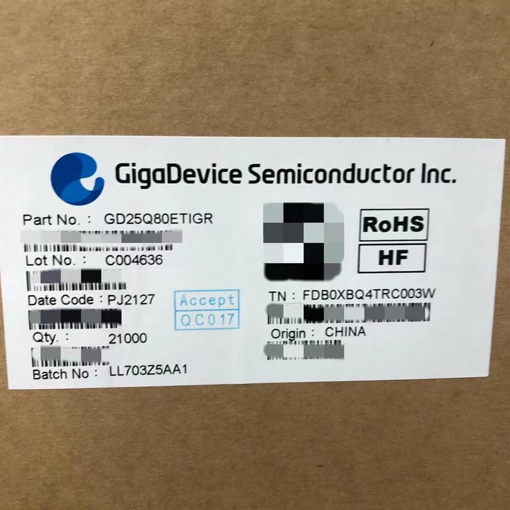 供应存储器芯片GD25Q80ETIGR原装现货