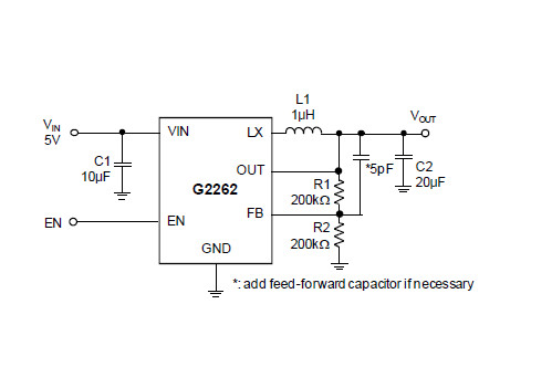 供应G2262BTR1U--同步降压转换器