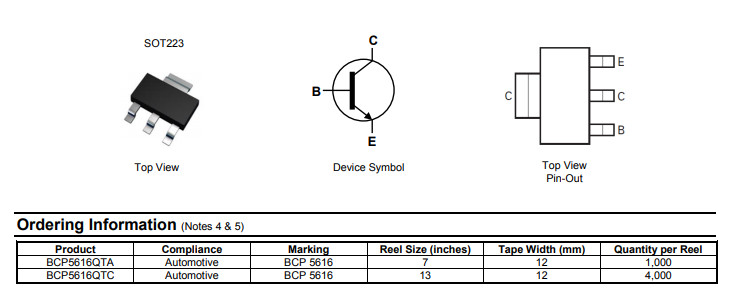 供应BCP5616QTA-双极结晶体管
