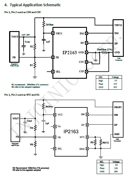 供应IP2163S-用于USB端口的快充协议IC