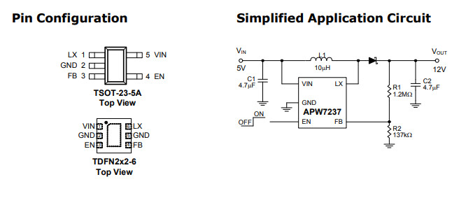 茂达-APW7237-开关升压转换器