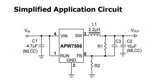 供应APW7506-茂达高效单片同步降压调节器