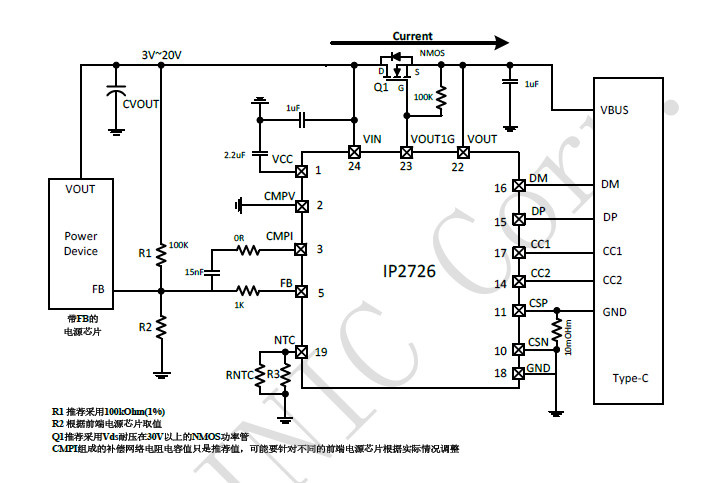 供应IP2726H-PD电源协议芯片