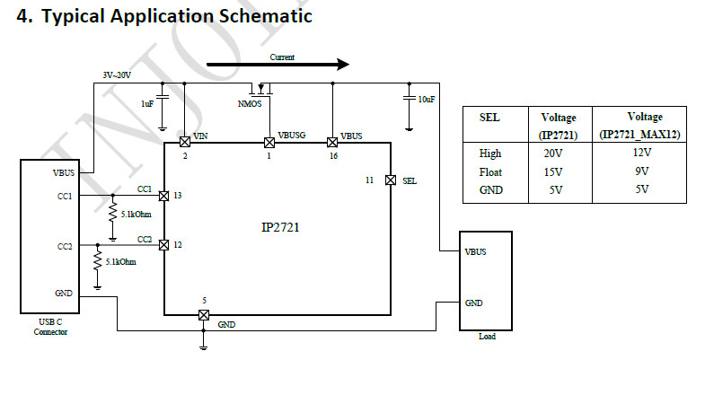 供应IP2721-集成硬件PD协议芯片
