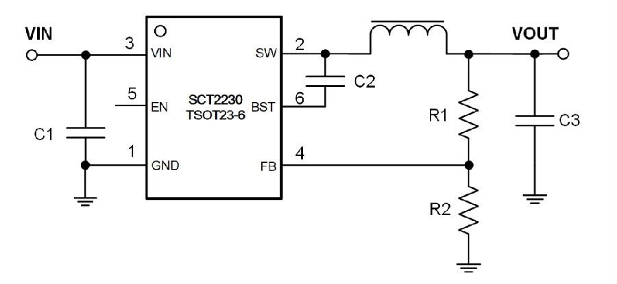 降压转换器芯片-SCT2230TVAR-芯洲科技