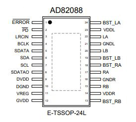 AD82088-QG24NRR 原装 音频放大器