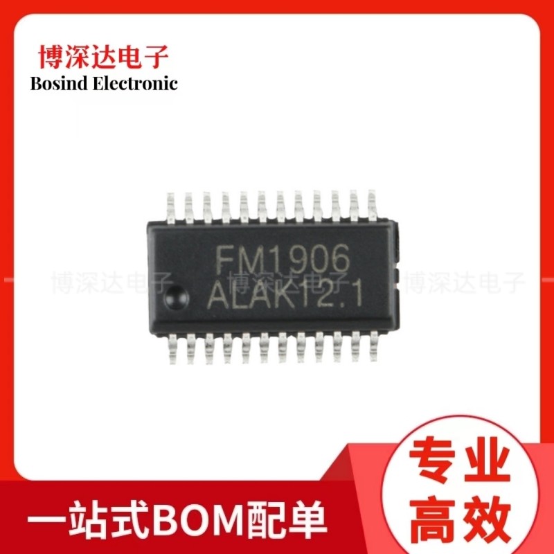 原装 FM1906 SSOP-24 13*4点阵LCD驱动IC芯片集成电路 BOM配单