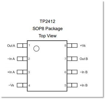 供应TP2412-SR 放大器、缓冲器