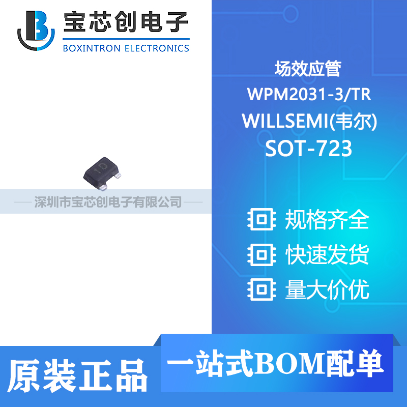 供应 WPM2031-3TR SOT-723 WILLSEMI(韦尔) 场效应管