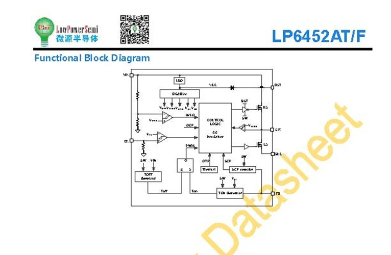供应LP6452AT 微源18V2A同步降压转换器