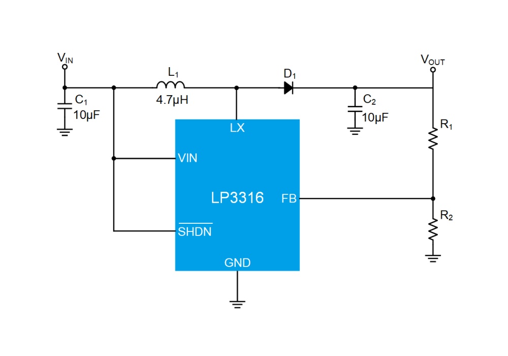 供应LP3316 微源半导体 1.2MHz升压转换器