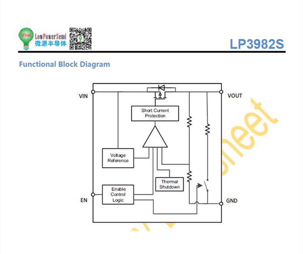 供应LP3982S 微源高PSRR低压差线性稳压器
